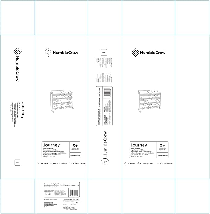 Humble Crew Supersized Toy Storage Organizer with 16 Removable Bins, Natural/White – Large Toy Storage for Toddlers Ideal for Kids' Rooms, Playrooms, and Nurseries - Modern Toy Bins for Kids