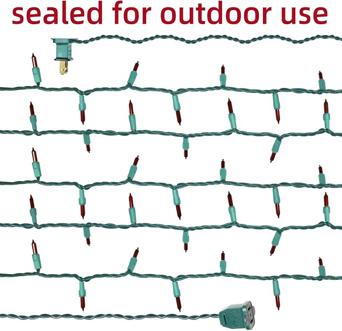 Green Wire,Red,Incandescent Bulb 100 Mini String Lights for Indoor Christmas Tree Garland Birthday Wedding Party Festival Decoration