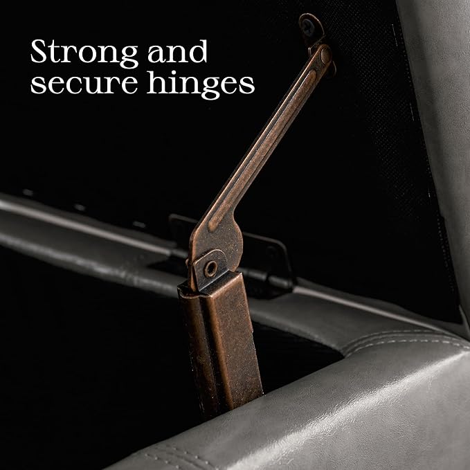 HUIMO Square Leather Storage Ottoman,Ottoman Coffee Table with Storage for Living Room (Taupe)