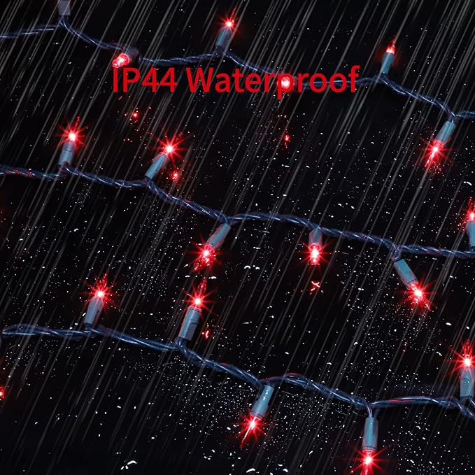Green Wire,Red,Incandescent Bulb 100 Mini String Lights for Indoor Christmas Tree Garland Birthday Wedding Party Festival Decoration