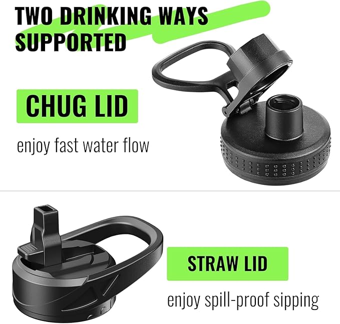 64 oz Glass Water Bottle With Straw and Handle, Half Gallon Sports Motivational Water Jug Flask with Silicone Sleeve, Large Water Cup with Time Marker for Travel, Gym, Dark Blue