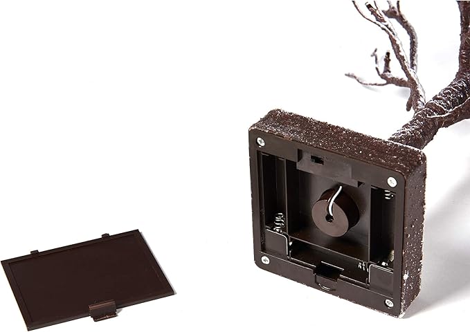 Hairui Pre Lit Tabletop Snow Dusted Tree with Timer 24LED 18IN Battery Operated for Christmas Valentine Party Decoration 2 Set