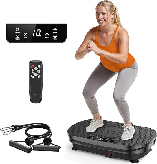 FEIERDUN Vibration Plate Exercise Machine, Vibration Plate for Lymphatic Drainage, Power Plate Vibration Platform for Weight Loss, Toning & Wellness