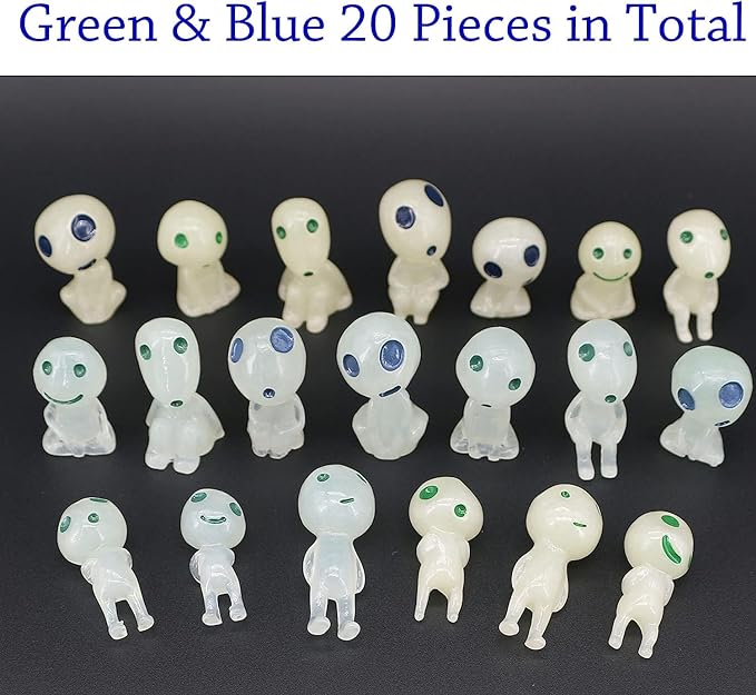 Fairy Garden Accessories Tree Elves Easter Egg Fillers Glow in Dark Basket Stuffers Garden Alien Decor Miniature for Micro Landscape Outdoor Status Patio Lawn Yard Kit