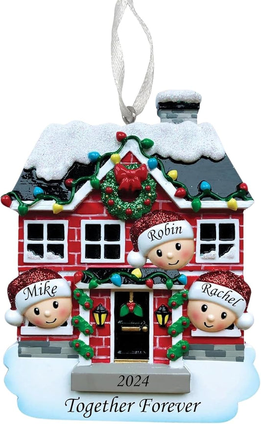 2025 Family Christmas Ornament – Personalized Ornament for Families – Custom Family Ornament – Holiday Tree Decoration Keepsake Gift (Family of 3)
