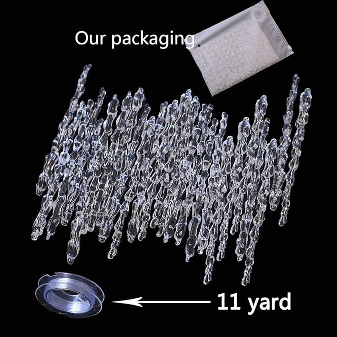 25 pcs icicles Ornament Set - ToBeIT Christmas Decoration Acrylic Clear icicles Set (25pcs Icicle Ornament)