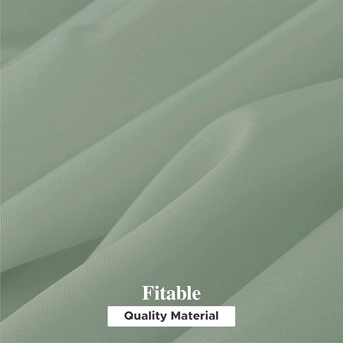 Fitable 6 Pack Sage Green Rectangle Table Clothes - 90 x 132 Inch - Wrinkle and Stain Resistant Fabric Tablecloths, Washable Polyester Table Covers for Wedding, Party, Banquet, Formal Events