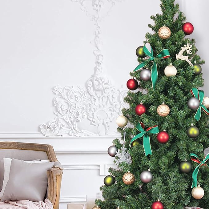 Every Day is Christmas Ornaments, Shatterproof Christmas Tree Ornament Set, Christmas Balls Decoration 35 Count (2.75"/70mm, New Woodland)