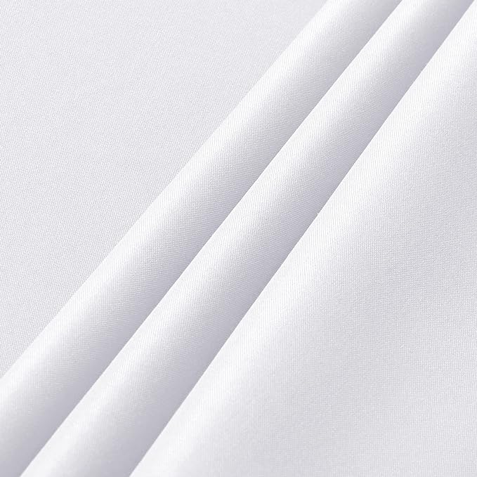 sancua 2 Pack White Tablecloth 60 x 84 Inch, Rectangle 4 Feet Table Cloth - Stain and Wrinkle Resistant Washable Polyester Table Cover for Dining Tables, Buffet Parties and Camping