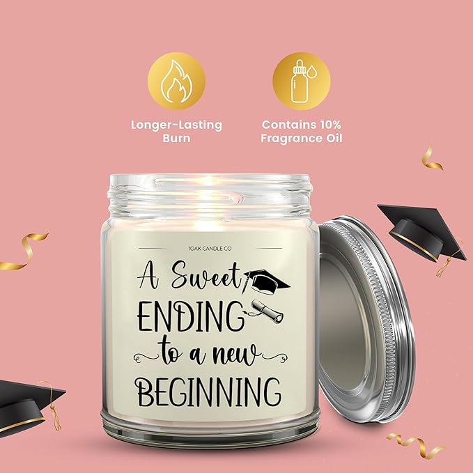 1OAK Vanilla Scented Candles Gifts for Women - Graduation Candle - 2025 Graduation Gifts for Her, Him - College, High School Senior 2025