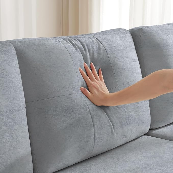 Waxberry Sectional Sofa Couch, Pull Out Couch Sleeper Sofa Bed with Storage for Living Room, Reversible Chaise, Side Pockets & Dual USB/Type-C Ports, Grey