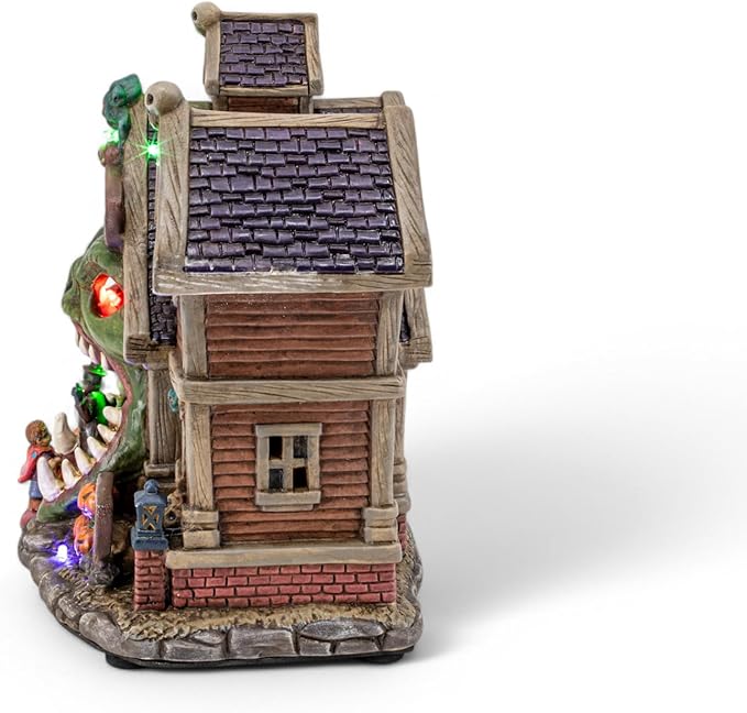 Door of Doom Halloween Village with LED Lights and Music with Volume Control