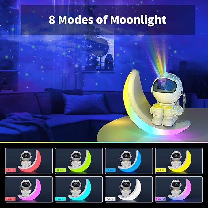 Astronaut Galaxy Projector Moon Night Light, Star Ceiling Projector Galaxy Light with Timer and Remote Starry Nebula LED Lamp, Star Lights for Kids Adults Bedroom Decor, Christmas, Birthday