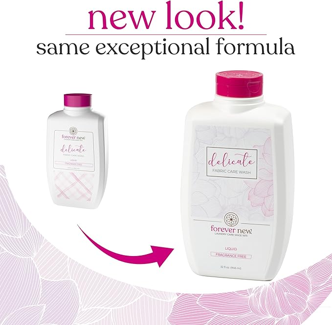 FOREVER NEW Liquid Laundry Detergent - Fabric Care Wash - Unscented, 32 Fl Oz