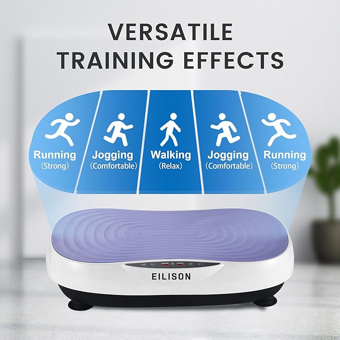 EILISON FIRMHOLD Handle Vibration Plate Exercise Machine for Lymphatic Drainage- Full Body Vibration Platform for Weight Loss, 350lbs Vibration Plate for Beginners & Recovery (Glory Purple)