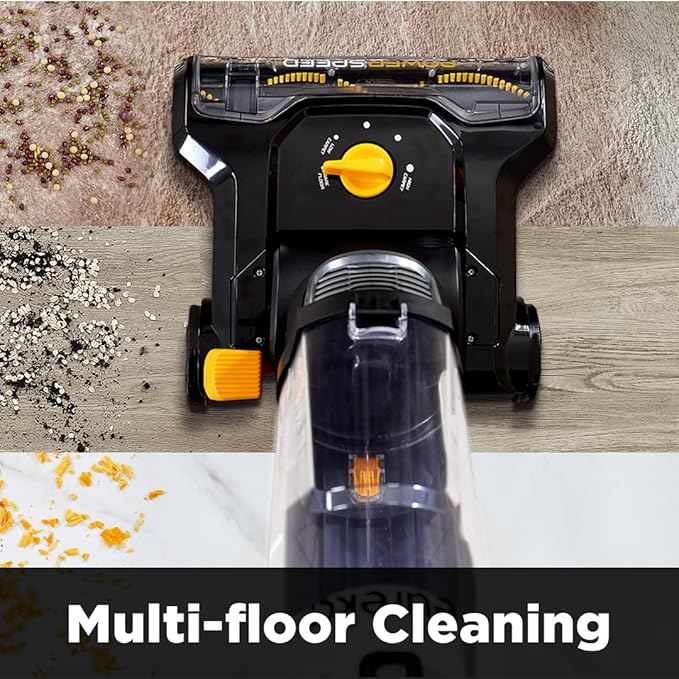 EUREKA PowerSpeed Lightweight Powerful Upright Vacuum Cleaner for Carpet and Hard Floor, Pet Turbo, Black,Yellow