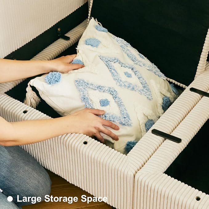 Belffin Corduroy Modular Sectional Sofa 9 Seat Convertible Sectional Sleeper Sofa Bed with Storage Ottomans Modular Sectional Couch Bed for Living Room Beige