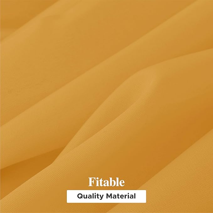 Fitable 6 Pack Gold Round Tablecloths - 108 Inches Round - Wrinkle and Stain Resistant Fabric Table Clothes, Washable Polyester Table Covers for Wedding Party Banquet Formal Events Fall Thanksgiving