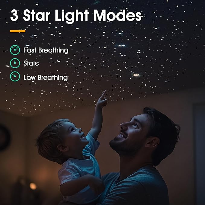 deerdance Star Projector, Northern Lights Galaxy Projector for Bedroom, Kids Night Light Aurora Projector for Ceiling with 8 Modes Timer and Remote for Room Decor, Birthday Gift Toy for Kids Children