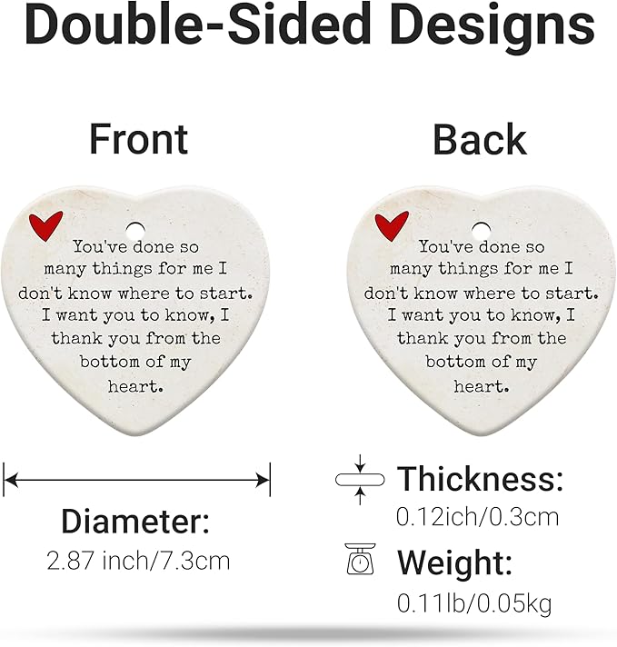 Friendship Gifts for Women, Best Friend, Funny, Work Besties, Sister, Friend Ornaments for Women, Ceramic Christmas Ornaments (Friend 1)