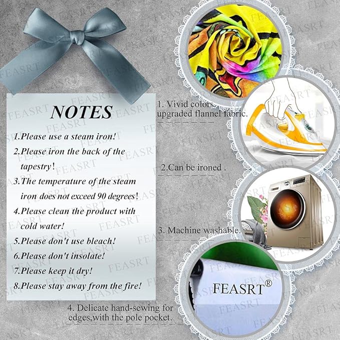 FEASRT Crow Tapestry The Legendary Black Crow Ancient Hymn Art Wall Hanging Tapestries 71x93 Inches for Home Living Room Bedroom Dorm GTQQAY1540