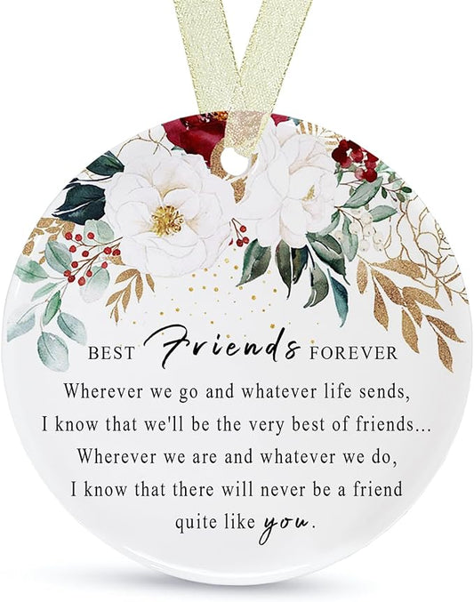 Friend Ornaments 2025 Best Friend Ornament Christmas Ornament Friendship Besties Forever Ornament Friends Tree 2.9"