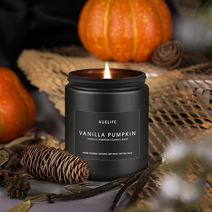 Fall Candle | Vanilla Pumpkin Candle - Scented Candles for Autumn, Fall Aromatherapy Gifts - 7 OZ