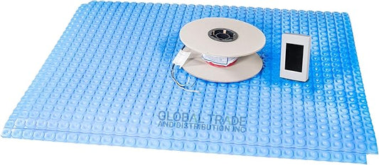 All-in-one Electric Radiant Floor Heating Kit 85 Sq Ft 240V with 2855301 Thermo Connect WiFi Programmable Thermostat, Heat Uncoupling Membrane, Underfloor Heat Cable, Safe Installation Tools