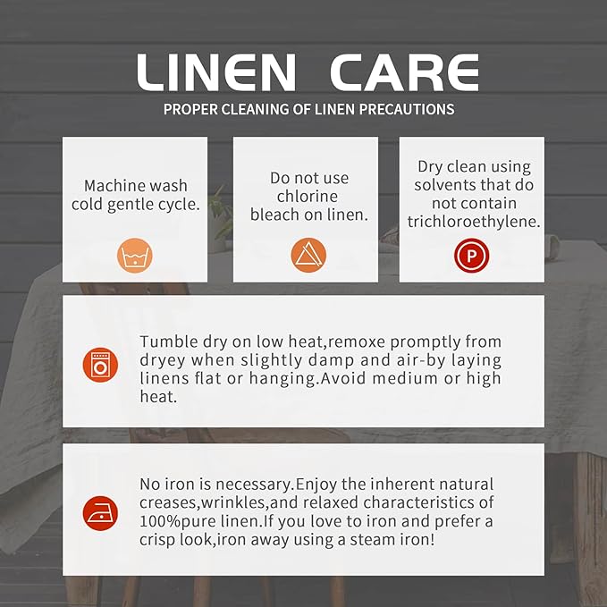 EVERLY 100% Pure Linen Rectangle Tablecloths 60x144Inches for Dining, Buffet Parties, Picnic,Events, Weddings and Restaurants, Decorative Halloween, Thanksgiving Machine Washable Tablecloths-White