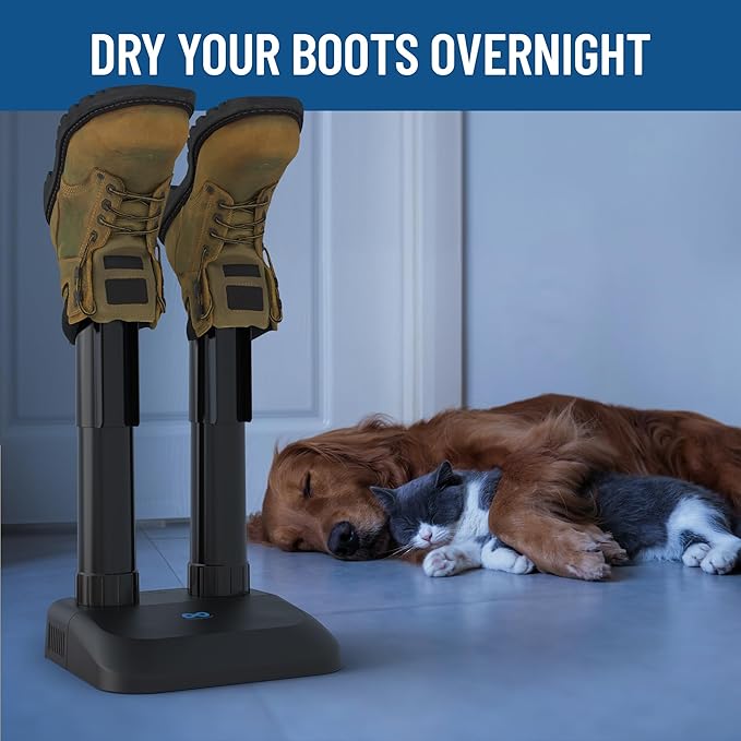 Everlasting Comfort Silent Convection Boot Dryer for Work Boots, Boot Warmer, Energy-Efficient with Fanless Feature to Reduce Smell - Ideal for Sneakers, Cleats & Winter Gear, Ski Boot, Gloves & Shoe