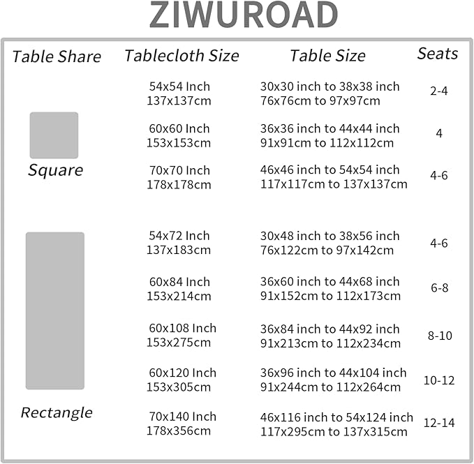 Floral Rectangle Outdoor Tablecloth, Thick Waterproof Table Cloth, Decorative Dining Table Cover for Picnic, Farmhouse, Wedding, Easter, Party - 60'' x 108'', Blue Flower