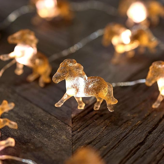 Fairy Pony String Lights Unique Decorative Light Horse Gifts for Girls Cute Lights 20LEDs 8ft Battery Operated for Birthday Horse Lover Xmas Thanksgiving Decor