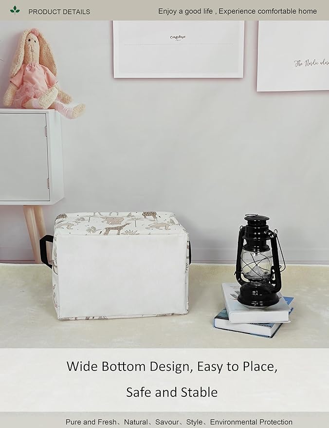 Rectangular Folding Laundry Basket,waterproof Canvas Basket,gift basket,Suitable for children's room,Office,Clothes,Toys Storage(Animals)