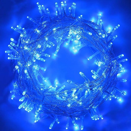 33FT 100 LEDs String Lights Waterproof Fairy Lights 8 Modes with Memory 30V UL Certified Power Supply for Home, Garden, Wedding, Party, Christmas Decoration Indoor Outdoor (Blue)