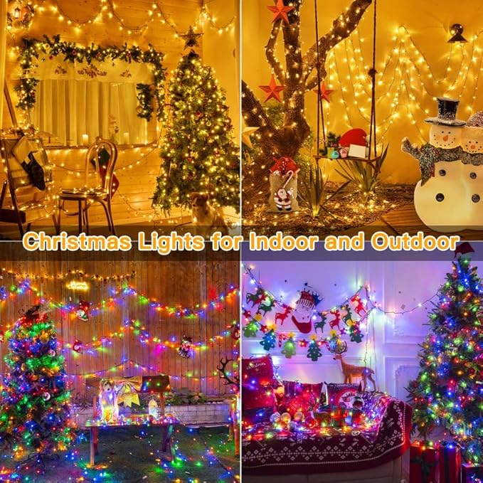Ollny Christmas Lights, 210FT 640LED Color Changing Christmas Tree Lights with 11 Modes Remote Control, Waterproof Outdoor Light for Outside Indoor Patio Weddings Xmas Decorations