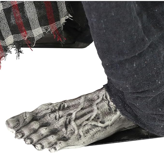 Haunted Hill Farm Squatting Werewolf Animatronic with Movement,Sounds,and Light-Up Eyes for Scary Halloween Decoration,24 x 18 x 30