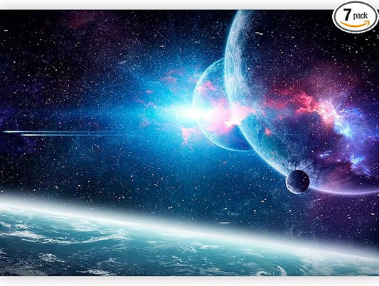 artgeist Wall Mural Cosmos Galaxy 138x101 in - XXL Non-Woven Wallpaper Fleece Wall Decor Photo Print Picture Image Design Stars Solar System Universe Space b-C-10047-a-a