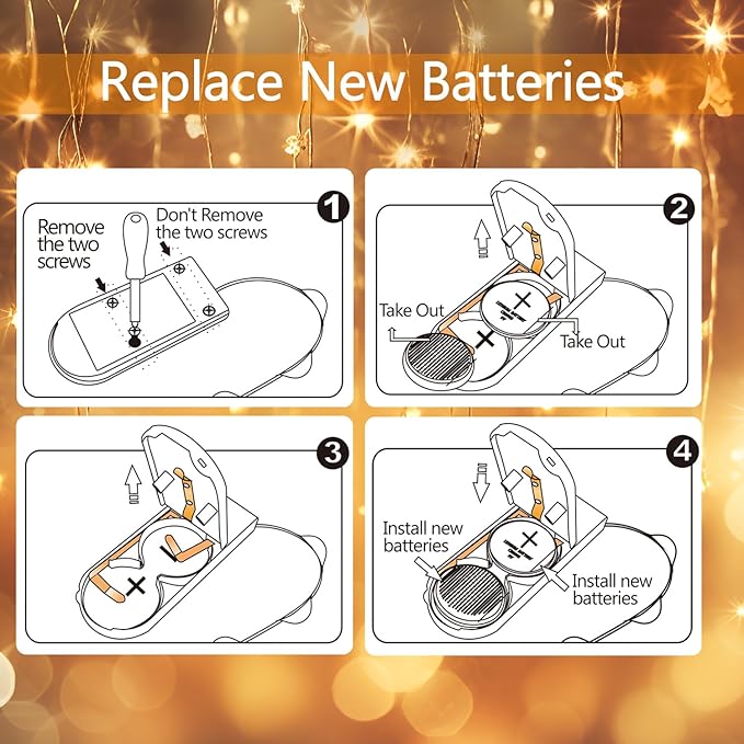 6 Pack Fairy Lights Battery Operated with Timer 2PCS Remote 6.5ft 20LED Warm White Twinkle Lights Waterproof Silver Wire Fireflies Lights DIY Mason Jar Wedding Party Christmas Centerpiece Table Deco