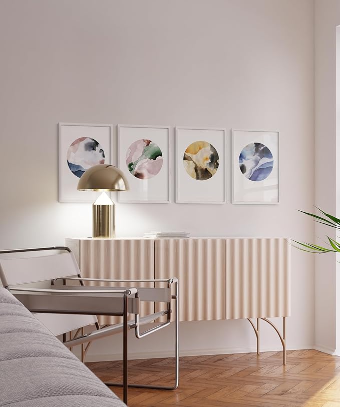 HAUS AND HUES 18x24 White Metal Picture Frames - Features Premium Aluminum, Vertical & Horizontal Hang, Shatterproof Plexiglass - Perfect for Home, Room, Office (18x24 in, White, Set of 4)