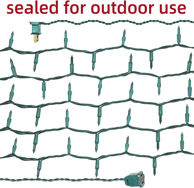 Green Wire,Green,Incandescent Bulb 100 Mini String Lights for Indoor Christmas Tree Garland Birthday Wedding Party Festival Decoration