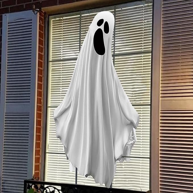 Halloween Window Clings for Glass 1 Sheets Ghost Reusable Window Decals Spooky Window Stickers for Halloween Fall Party Supplies Home School Office Glass Decorations