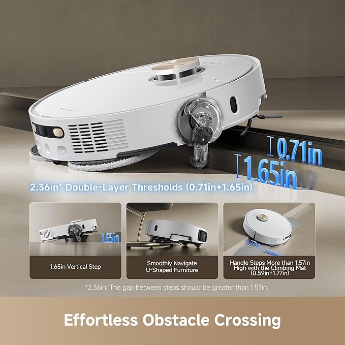 DREAME L50 Ultra Robot Vacuum and Mop White, 19,500Pa Suction, with Auto-Empty and Mop Self-Cleaning, Precise Obstacle Avoidance, HyperStream Detangling DuoBrush