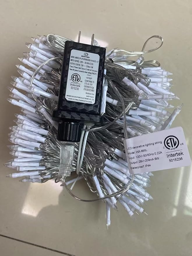 666 LED 66FT Christmas Lights with 148 Drops, 12 Modes Dimmable Cool White Outdoor Hanging Lights with Timer Memory, Waterproof Curtain Lights for Home Bedroom Indoor Tree Window Roof Fence Wedding