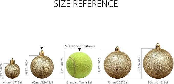 Sea Team 60mm/2.36" Delicate Contrast Color Theme Painting & Glittering Christmas Tree Pendants Decorative Hanging Christmas Baubles Balls Ornaments Set - (Stone Blue & Silver Grey), Pack of 30