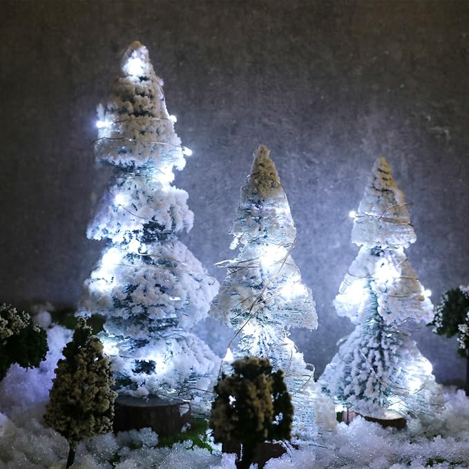 6 Pack Fairy Lights Battery Operated Mini String Lights with Timer 2PCS Remote 6.5ft 20LED Cool White Firefly Lights Waterproof Silver Wire Twinkle Lights DIY Mason Jar Wedding Party Christmas Decor