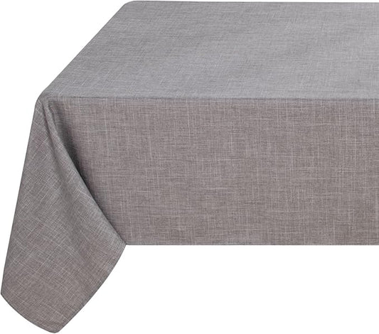 Fitable Faux Flax Rectangle Tablecloth Wrinkle Resistant Fabric Table Cloth, Indoor Outdoor Table Cover for Kitchen Dining, Party, Farmhouse (Nature, 54 x 78 Inch)