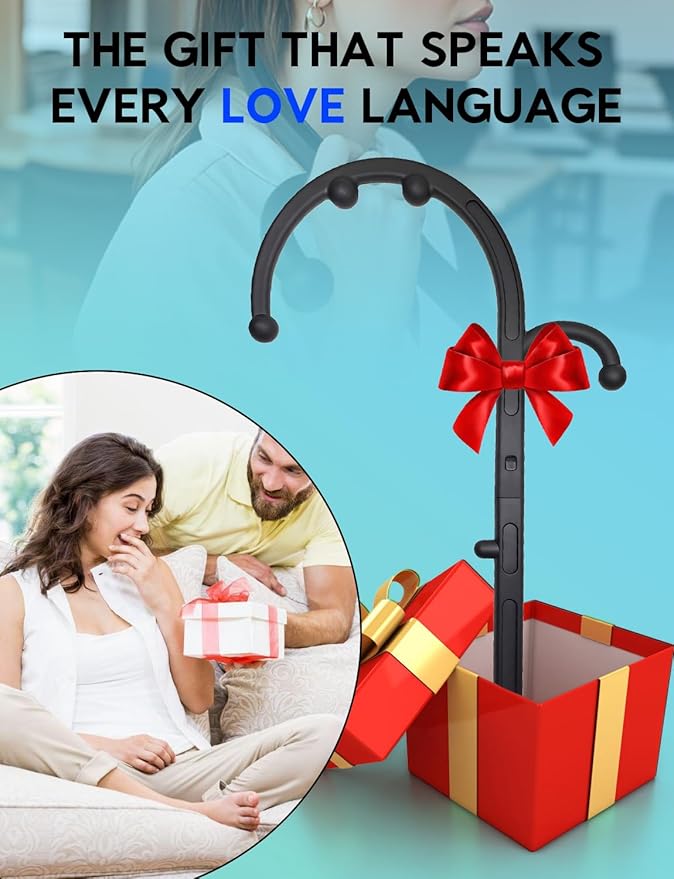 Deep Tissue Massage Cane - Handheld Back & Neck Massager for Muscle Pain Relief, Trigger Point Therapy, Shoulder Knot Remover - Muscle Relaxation Tool for Home Office Travel - Self Massage Stick