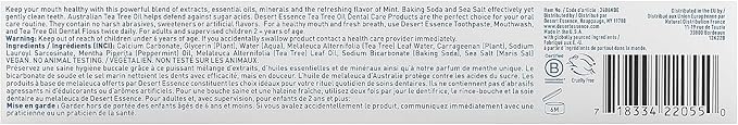 Desert Essence Tea Tree Oil Toothpaste - Mint - 6.25 Ounce - Refreshing Taste - Deep Cleans Teeth & Gums - Helps Fight Plaque - Sea Salt - Pure Essential Oil - Baking Soda - Promotes Healthy Mouth