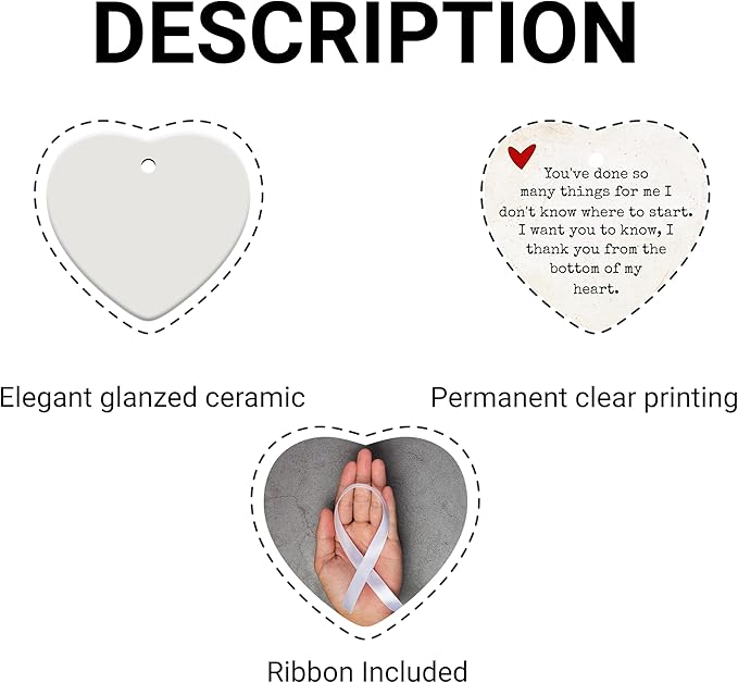 Friendship Gifts for Women, Best Friend, Funny, Work Besties, Sister, Friend Ornaments for Women, Ceramic Christmas Ornaments (Friend 1)