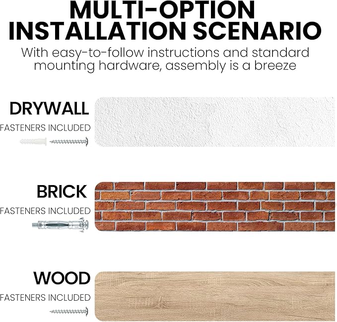 Floating Shelves for Wall, 42" Live Edge Solid Elm Wood Floating Shelf, Wall-Mounted Display Shelves with Invisible Heavy-Duty Metal Bracket, Floating Shelf for Living Room Kitchen, Natural